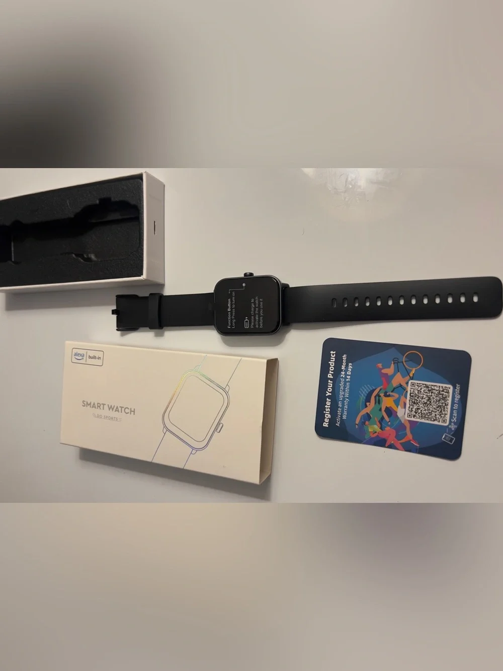 Do Sports Fitness Smart Watch IDW19 Black with Alexa Built-In Open Box NEW